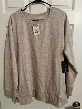 Danskin Crewneck Sweatshirt - Light Heather Gray